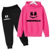 Kids Hoodie Boy Girl Toddler Pullover 3-12Yrs Doodle Expression Smile Face Print Clothes Casual Top+Trousers 2P Brand Sports Set