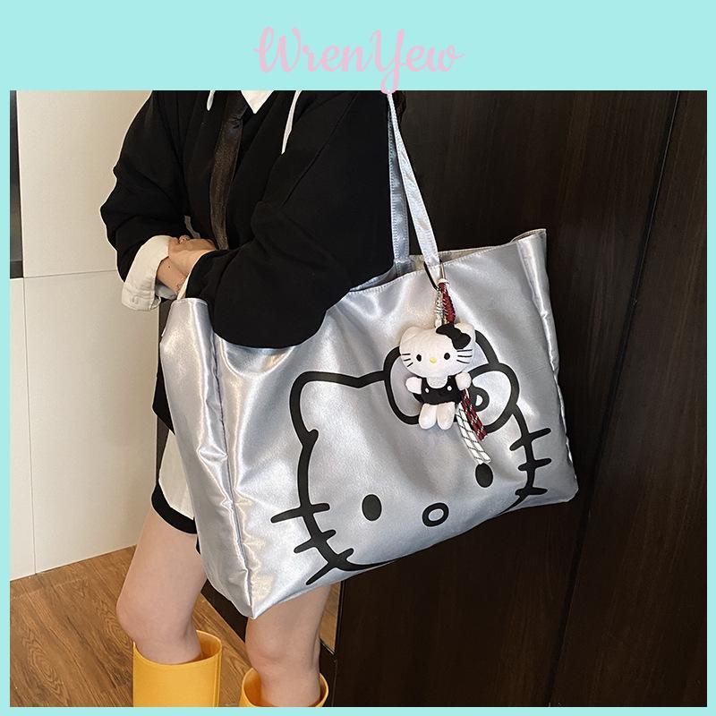 Большая сумка в стиле Hello Kitty из ПУ-материала для повседневного использования и студенческой моды