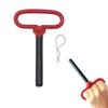 X-Haibei Head Tow Hitch Pin And Clip 1/2 X 3 5/8 Inch For Lawn Mower Tractor RV Trailer Truck ATV, Red Handle, 2 Pack