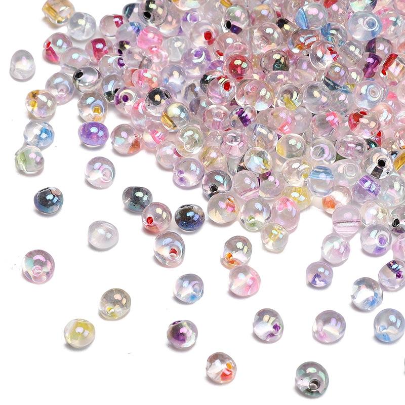 4 мм Капля воды Разноцветные стеклянные бусины Миллефиори Ручная работа Сделай сам Материалы для ювелирных изделий Рассыпные бусины Аксессуары Пакет Подвеска на шнурке Бусины Красивые бусины
