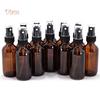 Салон красоты 5 мл-100 мл Пустая янтарная стеклянная бутылка для красоты, контейнер для распыления эфирного масла