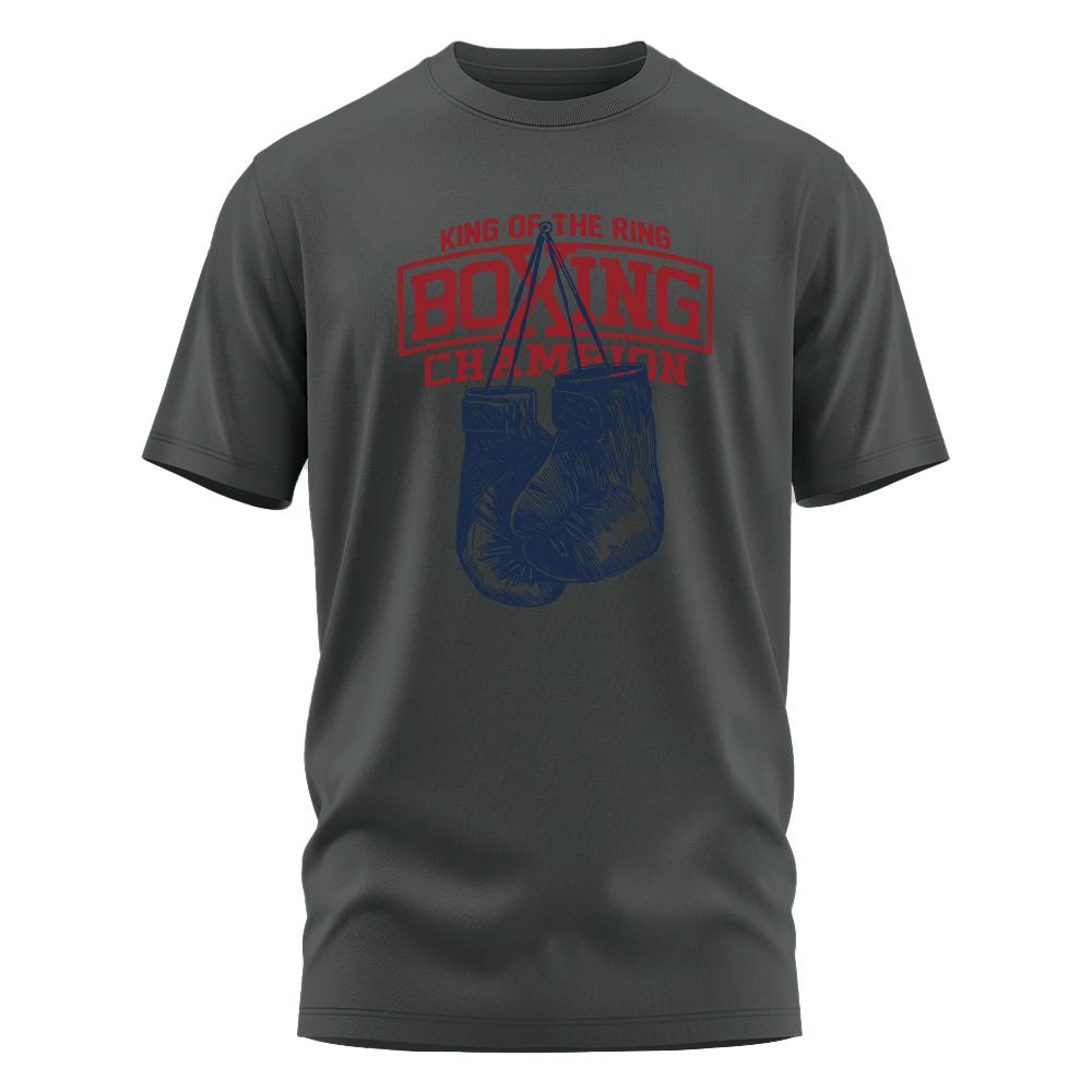 King of The Ring Boxing Champion T-Shirt for Men's Harajuku Vintage GYM Apparel Streetwear Summer Personality Casual Tops Tees