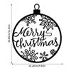 1pc Merry Christmas Ornaments Decoration - Black Metal Wall Art | Festive Christmas Wall Decor, Stylish Silhouette Accent