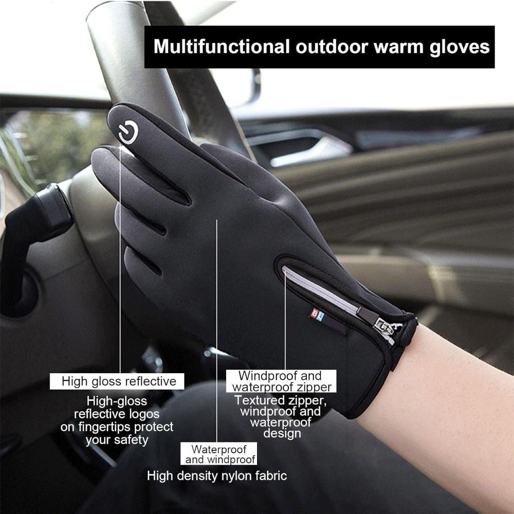 Polyester Rechargeable Gloves Waterproof Touchscreen Gloves Creative USB Heated Gloves for Winter