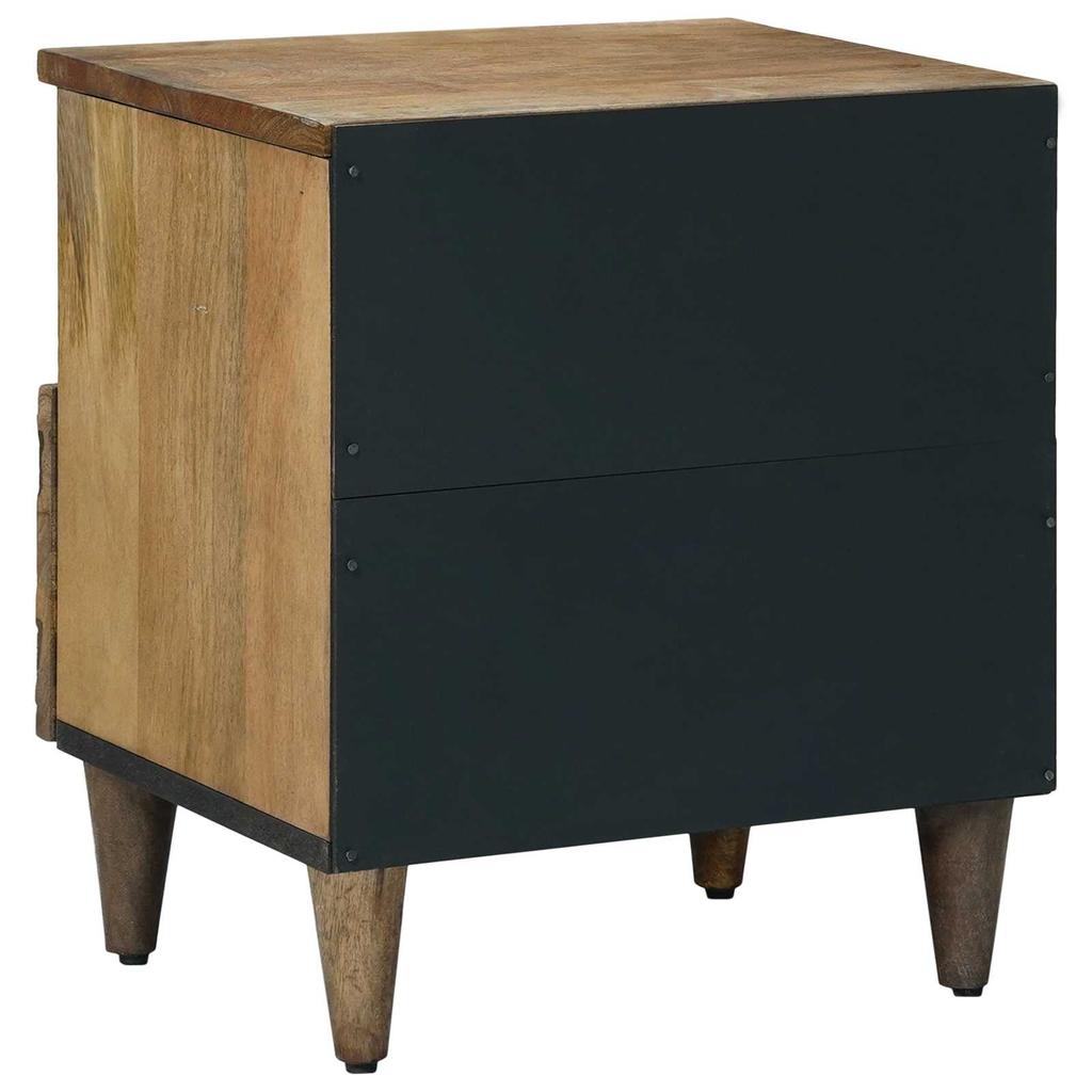 Bedside Table Brown 40 x 33 x 46 cm Solid Mango Wood
