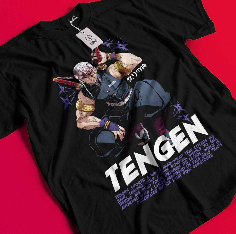 Demon Slayer Shirt Tengen Uzui Tshirt Tanjiro T-Shirt Muzan Doma Kokushibo Tee BB603