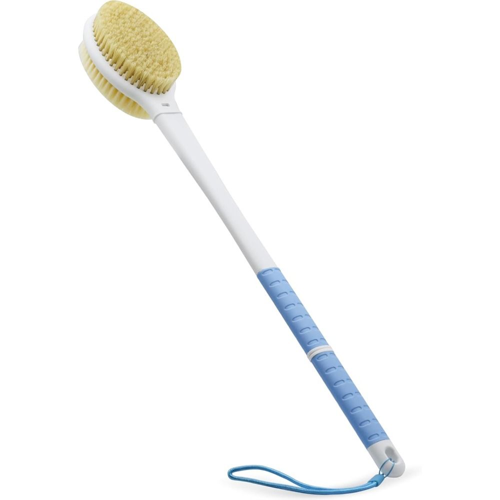 Dual-Sided Back Scrubber Anti Slip Body Exfoliator New Body Shower Brush For Wet or Dry Brushing