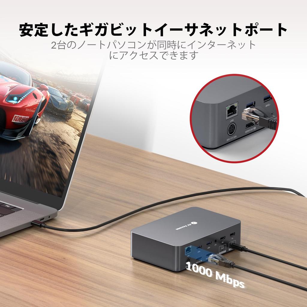 AV Access KVM Switch Docking Station 2 4K Dual Monitor 60W Charging Each 1G EDID Emulation USB-C Laptops, Support, PC, Ethernet,