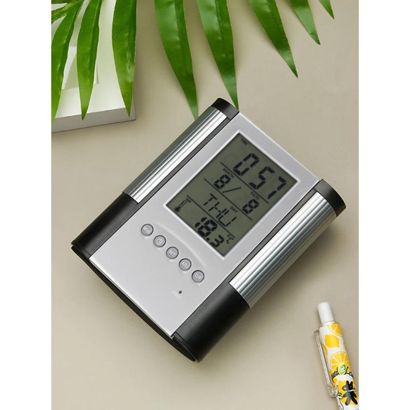 Вечный календарь, держатель для ручки, противоскользящее основание, отображение даты, времени, определение температуры, настольное хранилище, декоративные часы, держатель для ручки