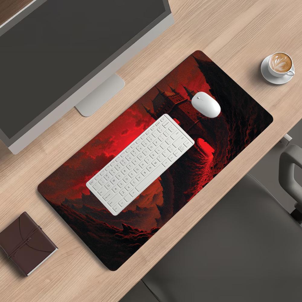 Winter Snow Mountain Castle Mousepad Pc Gaming Mouse Pads Laptop Desk Mats Office Decor Mouse Carpet Big Rug Keyboard Long Pad
