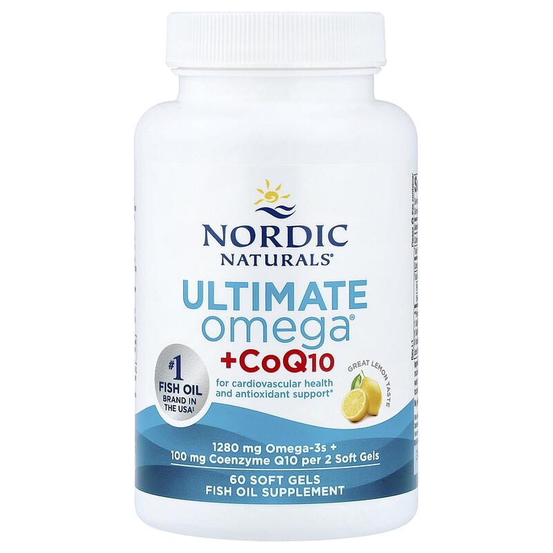 Ultimate Omega® + CoQ10, Lemon, 60 Soft Gels
