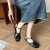 Fashion Baotou Sandals Summer New Round Toe Hollow Open Toe One Strap Soft Sole Non-slip Wear-resistant Low Heel Shoes