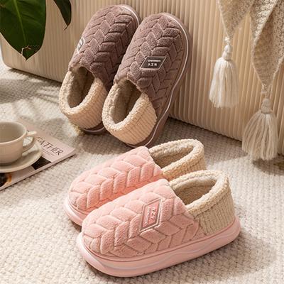 Зимние мужские нескользящие хлопковые туфли женские высокие однотонные плюшевые теплые домашние туфли удобные балетки Zapatillas De Invierno