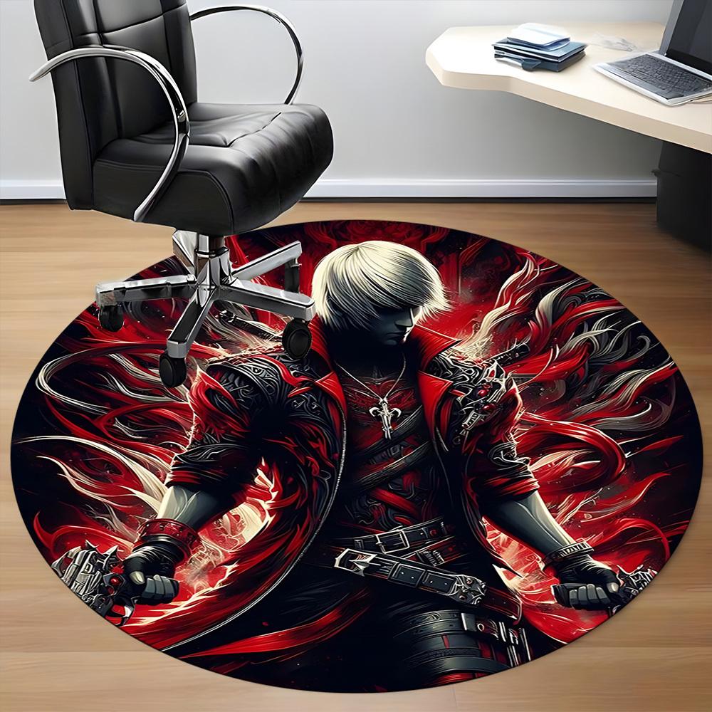 1pc Devil May CryChair Carpet for Office, Non-slip, Soft and Durable Office Rug for Interior Decoration, Perfect for Office yy250925104