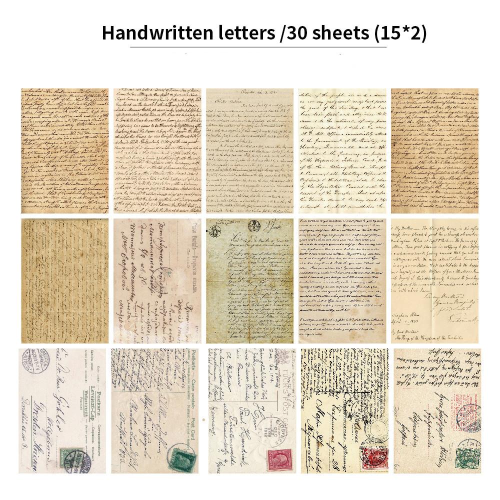 30Pcs American Vintage Style Magazine Newspaper Material Paper Scrapbooking Journal Book DIY Background Decoration Bottom Paper