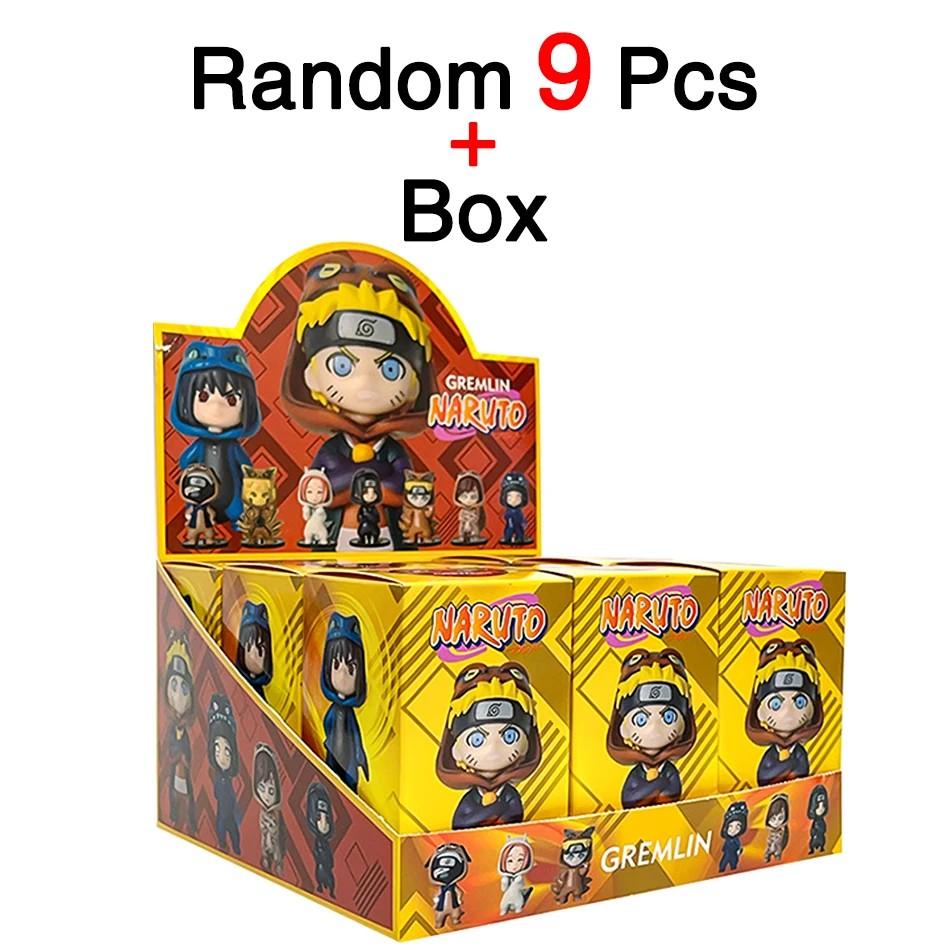 Hot Naruto Anime 9PSC set Trendy PVC Toy Itachi Sasuke Kakashi Gaara Series Desktop Ornament kid Toy Christmas Gift