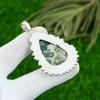 925 Sterling Silver Pear Natural Ocean Jasper Bezel Daughter New Pendant Jewelry