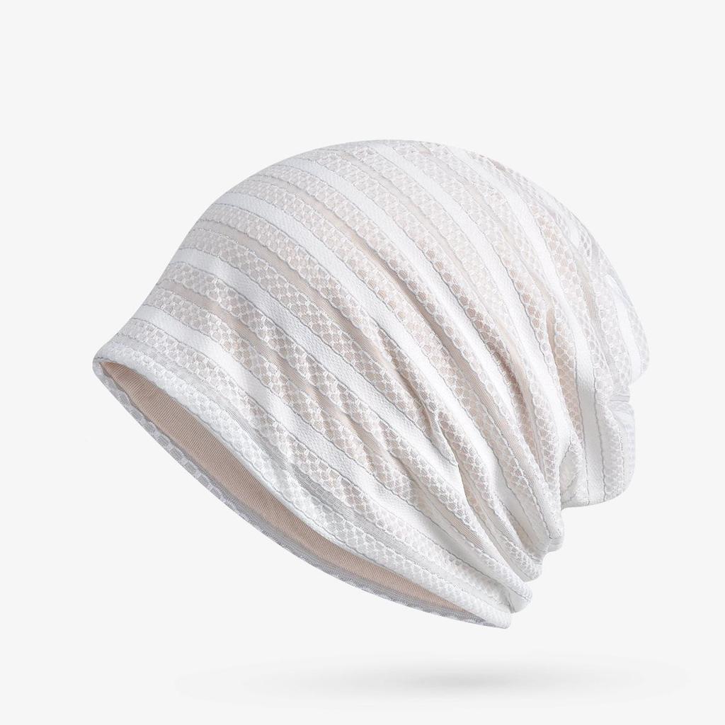 Women's Breathable Thin Cotton Pullover Hat - Spring/Summer Headscarf, Confinement, Sleep, and Outdoor Leisure Cap.
