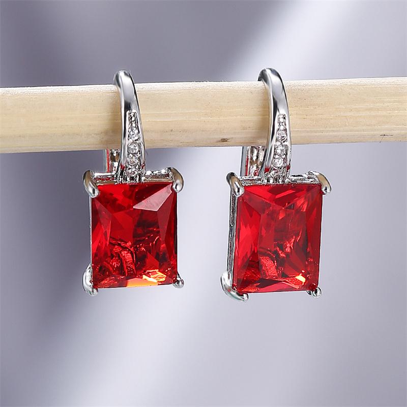 Модные квадратные серьги женские серьги-кольца принцесса свадебные украшения для помолвки подарки