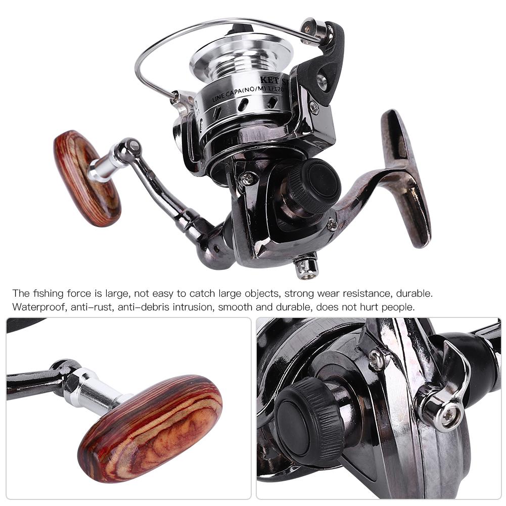 Portable All Metal Ice Fishing Waterproof Anti Rust Fish Lure Rod Wheel Reel Tackle with Small Handle