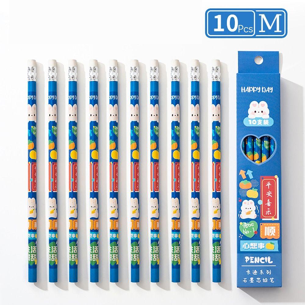 With Rubber Head Writing Pencil Stationery Painting Pencil Durable Sketch Pencil School
