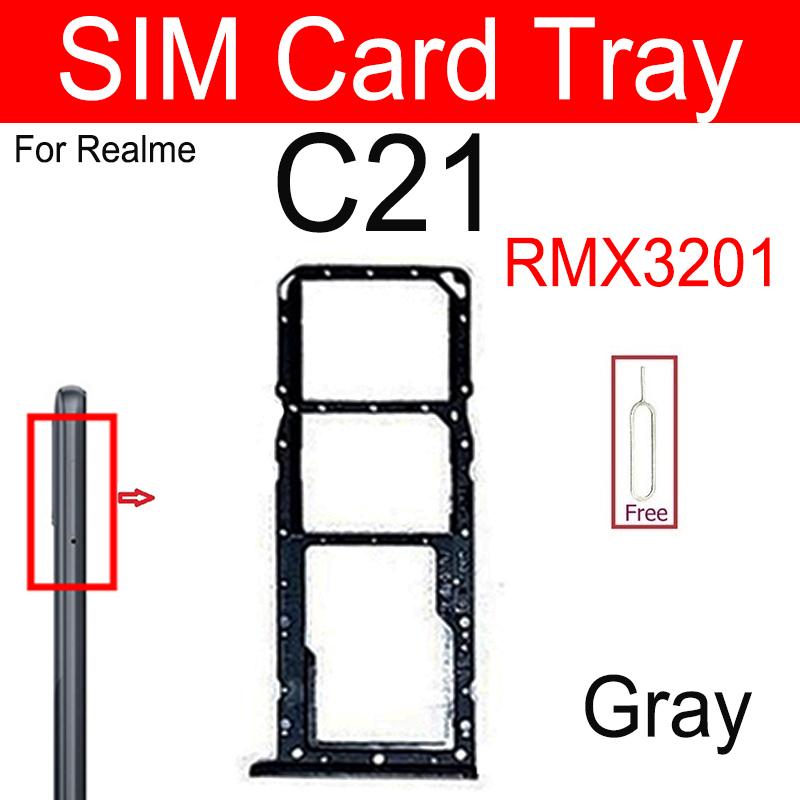 Лоток для SIM-карты для Realme C20 C20A C21 C25 C21Y C25Y C25S, двойной слот для SIM-карты, держатель адаптера, запасные части