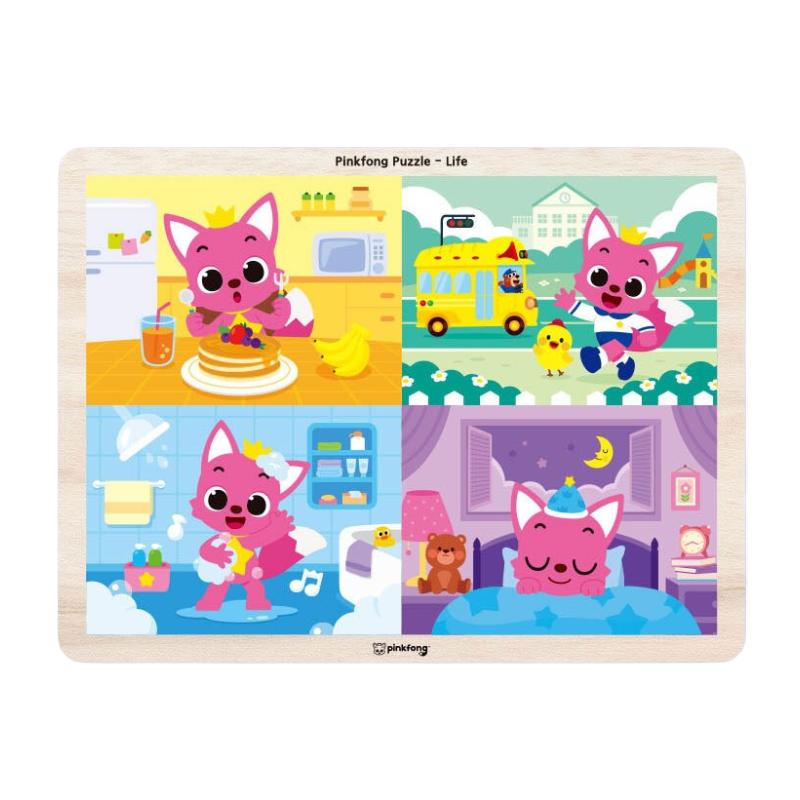 KC-Certified – Pinkfong Wooden Puzzle 24 Pieces (Job Theme / Daily Life Theme) 3 Options
