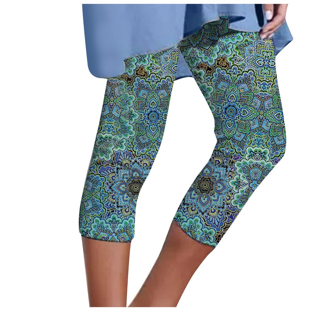 Повседневные леггинсы, обтягивающие сексуальные дышащие леггинсы с принтом Капри