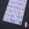Flat Bottom Pepper Glass Hand Seam Drill Color Double Hole Colorful Ab Crystal Flat Buckle, Glass Rhinestone Diy Material