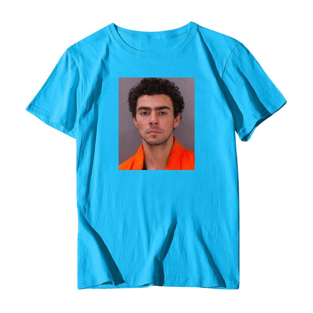 Повседневная модная спортивная футболка с круглым вырезом и принтом унисекс с коротким рукавом