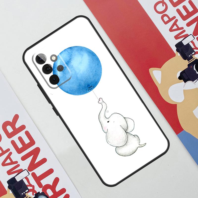 Cute Elephant Phone Case For Samsung Galaxy A53 A33 A23 A13 A52 A32 A22 A12 A51 A71 A14 A24 A34 A54 A21S