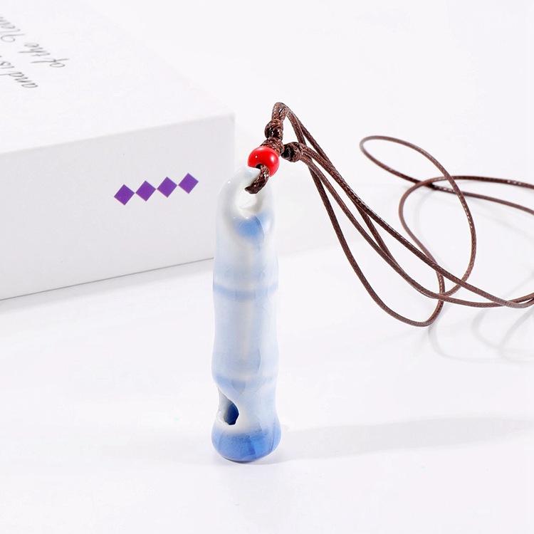 Керамические украшения Бамбуковый свисток, в который можно дуть Винтажное ожерелье Торговая цепочка Богемские украшения