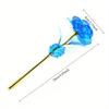 5Pcs Everlasting Flower PET Colorful Glittering Gold Simulated Rose Flowers, for Outdoor Garden Festival Ceremony Decoration, Table Decoration