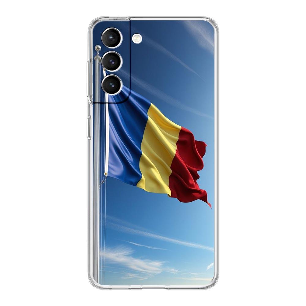 Phone Case For Samsung Galaxy S25 Edge S24 S23 FE S22 Ultra S20 S21 5G S10 Plus S10E Soft Clear Cover Romania Flag