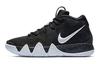 Nike Kyrie 4 Kyrie 4 Высокие Детские Баскетбольные Кроссовки Черно-Белые AA2897-002