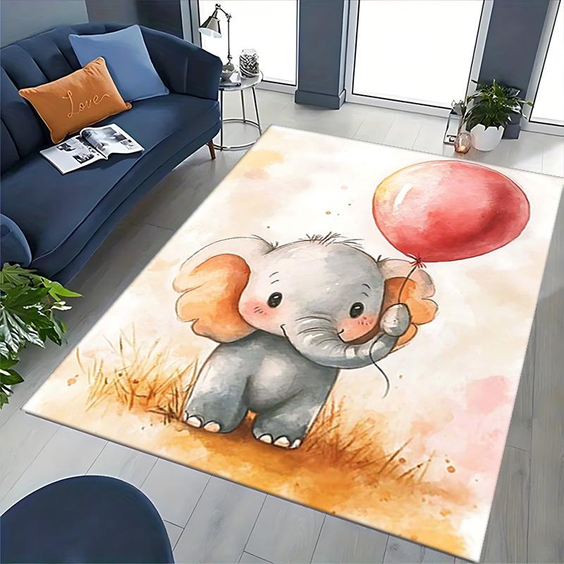 1pc Anime Elephant with Balloon Chair Mat - Office Desk Pad, Non-Slip Carpet for Home Decor, Suitable for All Seasons, Perfect Gift for Anime Lovers.H