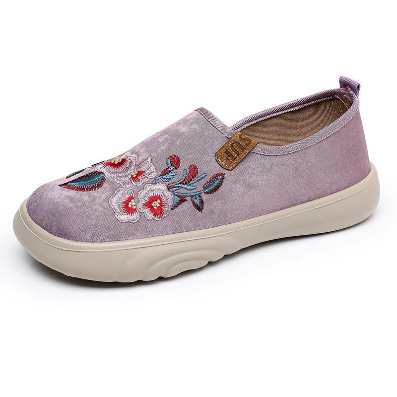 ****** and Autumn New Old ******* Cloth Shoes Women's Comfortable Middle and Old Shoes Casual S**t Sole One Pedal Mother Single Shoes