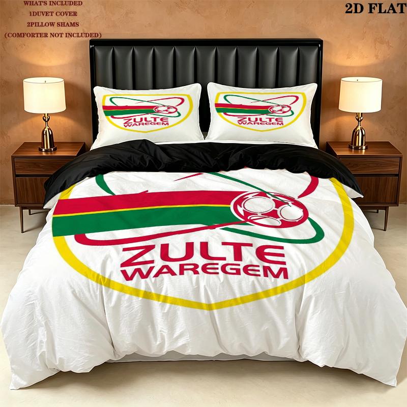 Постельное белье с узором Sv Zulte Waregem Комплект одеяла Пододеяльник Наволочка Домашний Декор Подарок на День Рождения (1 * пододеяльник + 2 * наволочка без наполнителя)