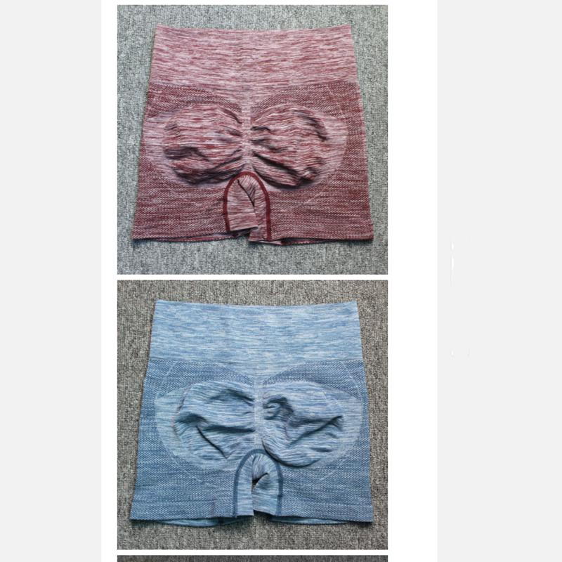 Бесшовные женские шорты с высокой талией и карманами для йоги, короткие спортивные шорты для йоги для бега, спортивные брюки с подъемом бедер, спортивные быстросохнущие брюки для йоги