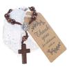 Деревянные кресты Бусины Четки Браслеты Для духовных случаев Включает декоративную коробку и мешочек Набор открыток с благодарностью