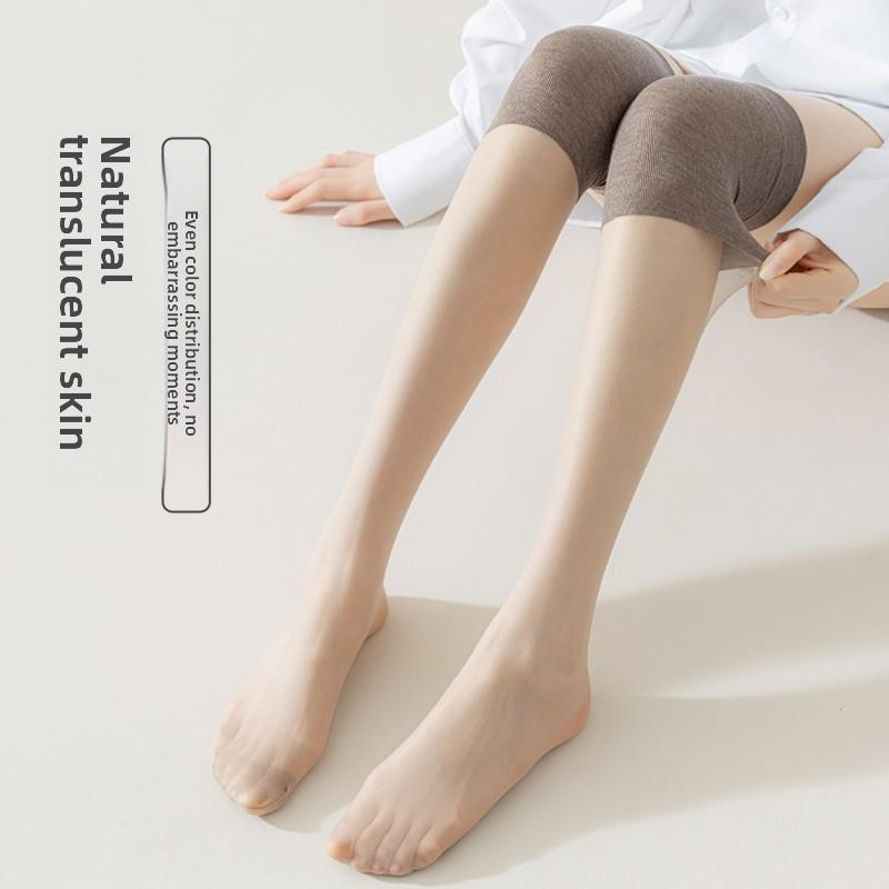 Весенняя, осенняя и зимняя защита коленей, кондиционированные шелковые чулки, длинные чулки, шелковые чулки с переплетением, устойчивые к зацепкам, чулки выше колена