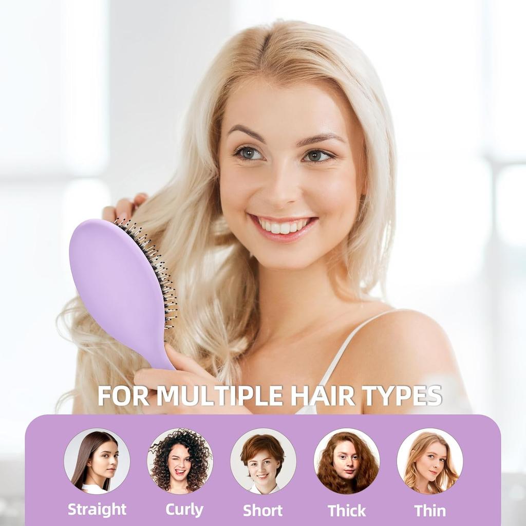 Щетка для волос со щетиной кабана для женщин и мужчин, Распутывающая щетка для волос для разглаживания, массажа, придания блеска, Распутывающая щетка с нейлоновой и натуральной щетиной для волос