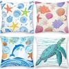 Starfish Pillow Cover Square Cushion Ocean World Sofa Home Decor