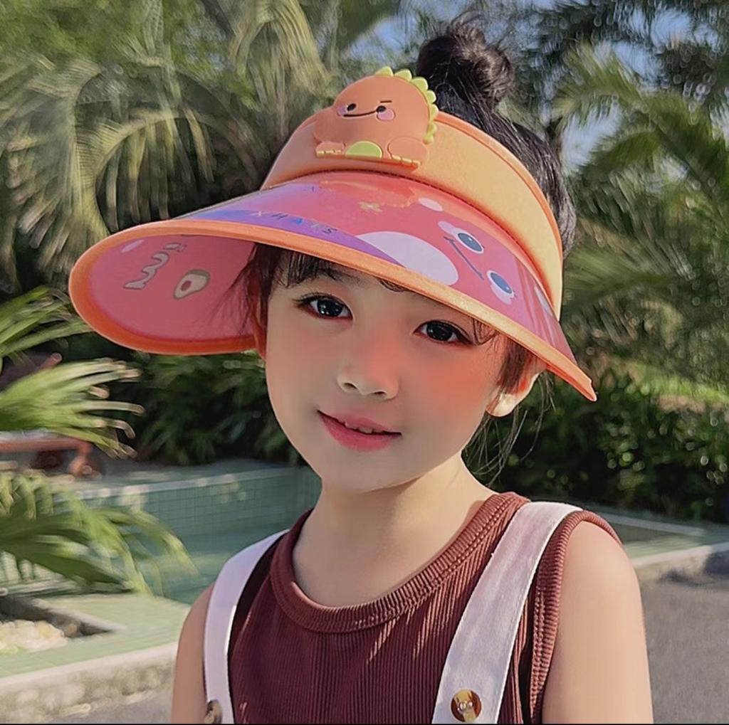 Летняя детская шляпа от солнца с вентилятором, перезаряжаемая через USB, шляпа от солнца, мультяшная, милая, детская, с большими полями, пустая шляпа-цилиндр