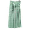 Candy Stripper Check Long Length Pleats Skirt S Green System 2WAY Women Used
