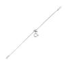 Регулируемая цепочка Sears, скользящая, Pt850, 10 см, колье, венецианская, платина,