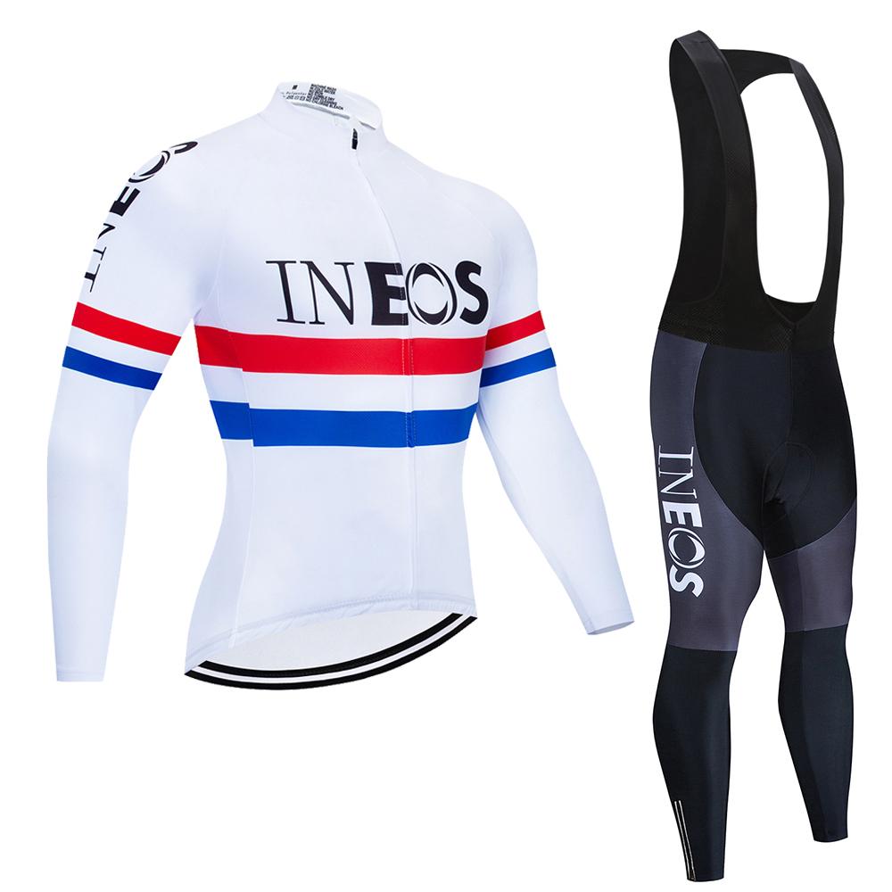 2026 Pro Cycling Jersey Autumn Riding Long Sleeves Men INEOS Cycling Bib Set Bicycle Clothing Spring MBT Breathable Bike Clothes