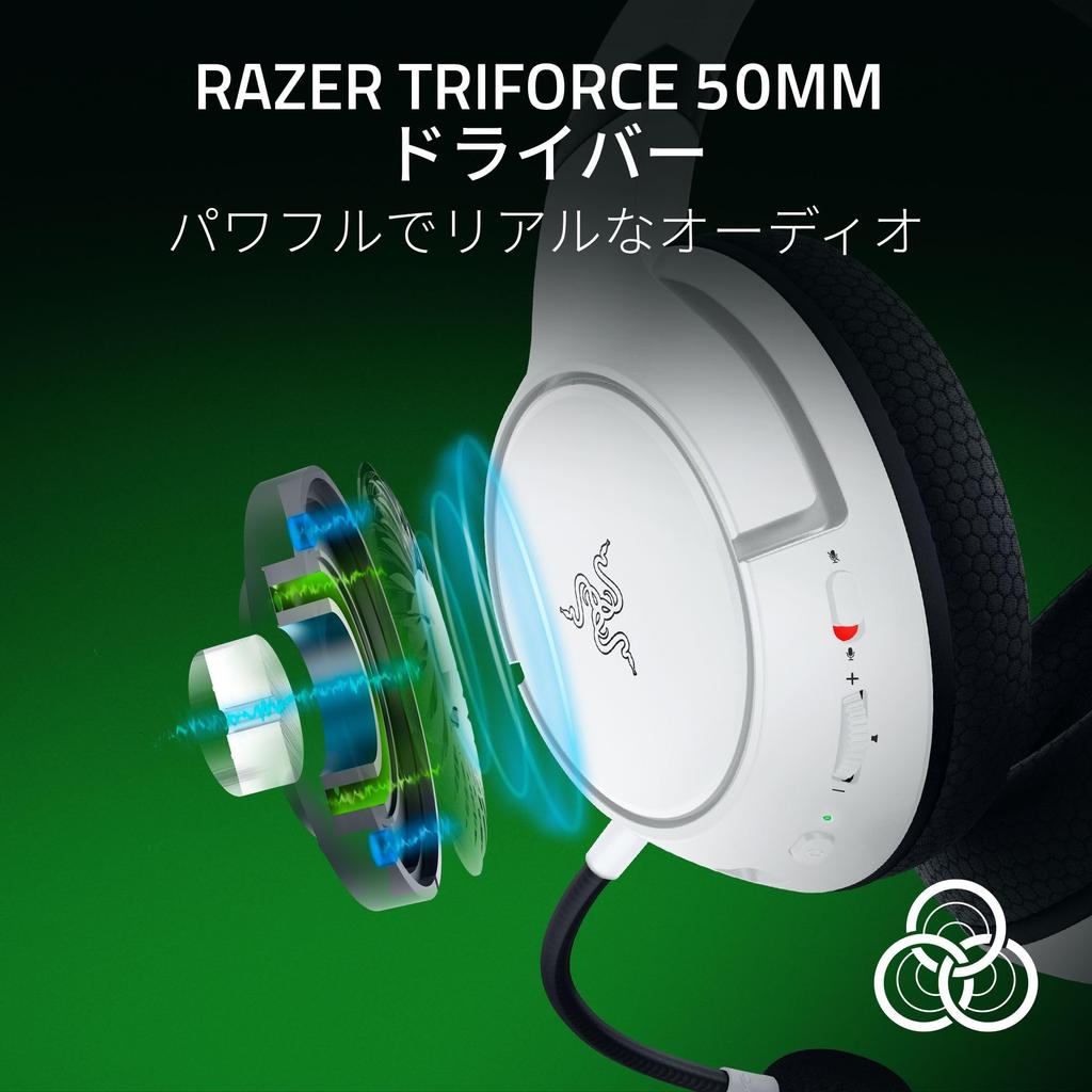 Razer Kaira HyperSpeed White Edition Wireless Gaming Headset That Can Be Used with Various Devices with and Bluetooth Connectivity Dongle TriForce