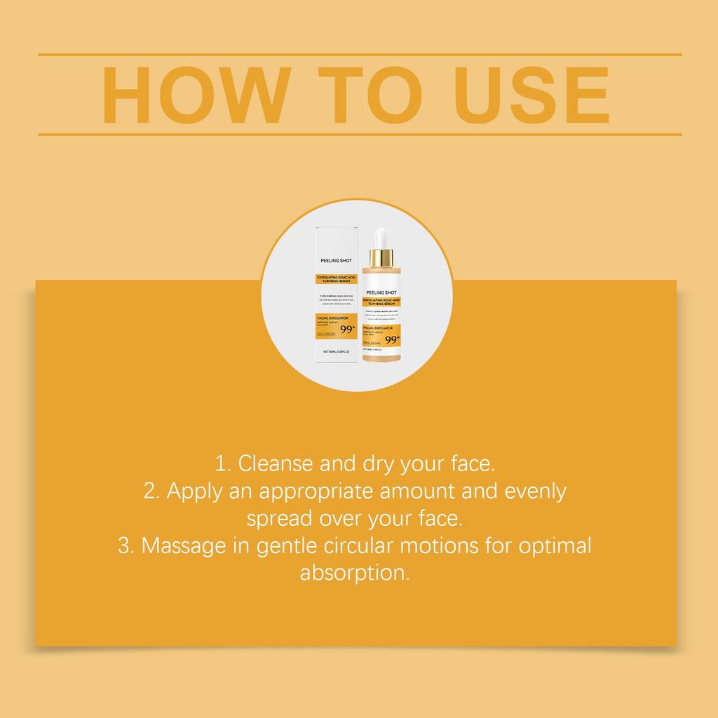 AMZ Kojic Acid Turmeric Serum | Exfoliates Dead Skin | Removes Blackheads | Minimizes Pores | Brightens Skin Tone | Nourishes Hydrating Serum