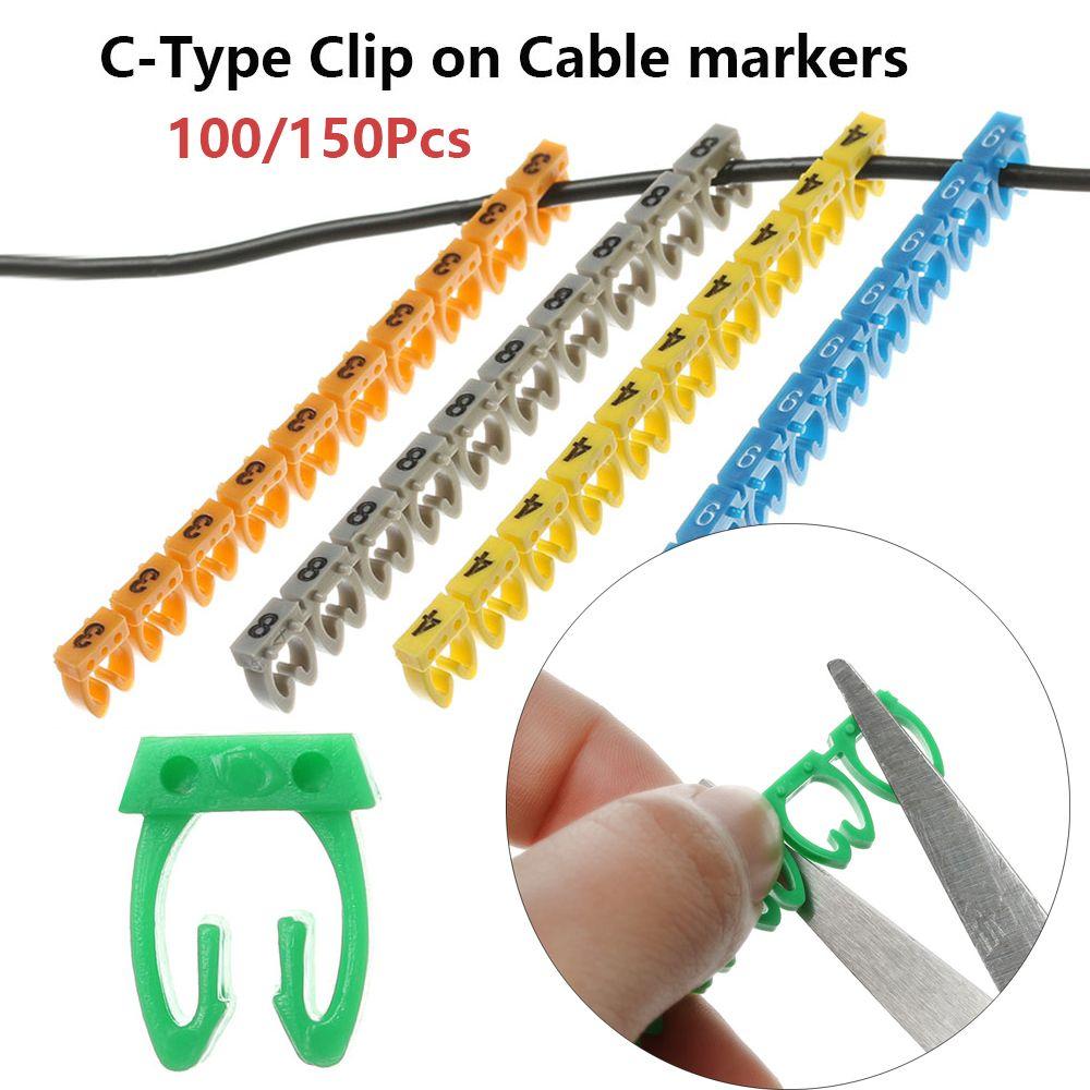 C-Type Network Marker Tool Waterproof Tag Box Cable Labels Fiber Organizers Identification Sign